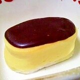 チョコがけチーズケーキの冷たいデザート